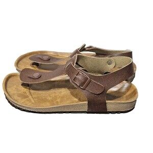 RK collection T-Strap Slingback Women’s Sandals Brown Size US 9